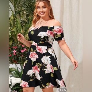 Off shoulder floral dress
